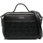 Bolsos satchel negros de poliester rebajados con logo Calvin Klein de materiales sostenibles para mujer 