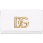 Bolsos blancos de piel de moda plegables con logo Dolce & Gabbana para mujer 