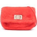 Bolsos satchel rojos de piel plegables con logo FURLA para mujer 