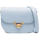 Bolsos satchel azules celeste de piel con logo Coccinelle para mujer 