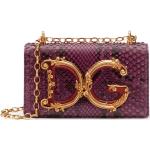 Bolsos satchel rosas de piel plegables con logo Dolce & Gabbana para mujer 