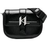 Bolsos satchel negros de poliuretano rebajados plegables con logo Karl Lagerfeld para mujer 