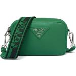 Bolsos satchel verdes con logo Prada para mujer 