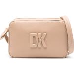 Bolsos satchel dorados con logo DKNY para mujer 