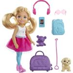 Barbie Chelsea Vamos de Viaje con Perrito, muñeca con Accesorios, Regalo para niñas y niños 3-9 años (Mattel FWV20)