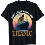Barco solo una chica que ama el barco titanic titanic titanic niñas mujer Camiseta
