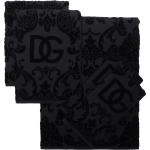 Juegos de toallas negros de algodón barrocos Dolce & Gabbana 