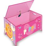 Baúl de madera de peppa pig color rosa de 40x62.5x37 cm