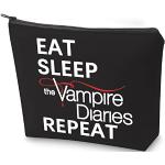 BAUNA TVD Merchandise - Bolsa de cosméticos con cremallera inspirada en la serie de TV Vampire para los fans Fandom Vampire Girls, Bl the Vampire Repeat