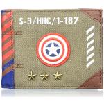 Billetera azules de sintético Capitán América plegables militares para mujer 
