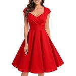 Vestidos rojos de cóctel vintage talla S para mujer 