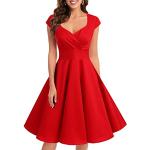 Vestidos rojos de cóctel tallas grandes vintage talla 3XL para mujer 