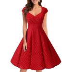 Vestidos rojos de cóctel tallas grandes vintage talla XXL para mujer 