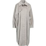 Abrigos clásicos grises de poliester rebajados manga larga talla L para mujer 
