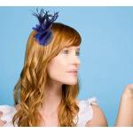 Sombreros azul marino de perlas de fiesta  floreados para mujer 