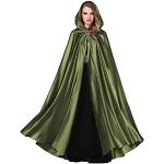 Abrigos verdes de satén con capucha  de otoño Talla Única para mujer 