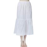 Faldas blancas de piel de tablas  de verano tallas grandes vintage con volantes talla XXL para mujer 