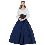 Faldas azul marino de algodón de tablas  de verano para fiesta tallas grandes vintage Dobladas talla XXL para mujer 