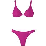 Bikinis triángulo rosas de poliester monocromáticos Beco-Lattenroste talla L para mujer 