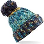 Beechfield Adults Corkscrew Knitted Pom Beanie Hat Gorro de Punto, Multicolor (Marine Splash 000), Talla única Unisex Adulto