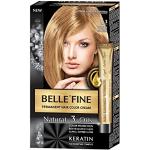 BELLE'FINE® - Black Series - Tinte permanente natural - Con 3 aceites y queratina - Miel ámbar