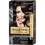BELLE'FINE® - Black Series - Tinte permanente natural - Con 3 aceites y queratina - Terciopelo marrón
