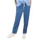 Pantalones azules de algodón de cintura alta rebajados vintage Bellerose talla XS para mujer 