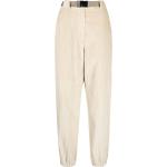 Pantalones beige de poliester de pana ancho W40 BRUNELLO CUCINELLI con cinturón talla XL para mujer 