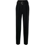 Pantalones clásicos negros de algodón rebajados ancho W38 largo L36 IRO Paris con cinturón talla XS para mujer 