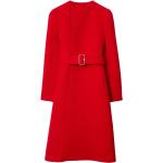 Gabardinas rojas de lana manga larga con cuello redondo impermeables Burberry talla XS para mujer 