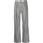 Pantalones clásicos grises de lana rebajados informales cachemira PESERICO con cinturón talla M para mujer 