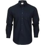 Ben Sherman Camisa Oxford de manga larga para hombre, Azul marino oscuro (logotipo de bolsillo bordado), S