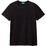 Camisetas negras de manga corta tallas grandes manga corta con cuello redondo United Colors of Benetton talla 3XL para hombre 
