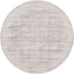Alfombras redondas grises de viscosa rebajadas Benuta Pure 120 cm de diámetro 
