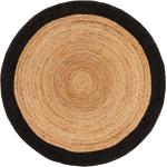 Alfombras redondas marrones de yute rebajadas Benuta Pure 120 cm de diámetro 