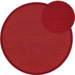 Alfombras redondas rojas de sisal 150 cm de diámetro 