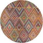 Alfombras redondas multicolor de sintético rebajadas 120 cm de diámetro 