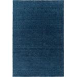 Alfombras azules de lana para dormitorio modernas 