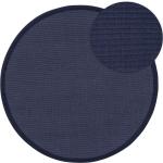 Alfombras redondas azules de sisal 150 cm de diámetro 