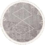 Alfombras redondas grises de polipropileno rebajadas Benuta 150 cm de diámetro 