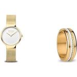 Relojes blancos de oro de pulsera Cuarzo Zafiro Bering para mujer 