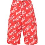 Bermudas rojas de algodón Coca Cola para hombre 