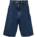 Pantalones cortos cargo orgánicos azules de poliester con logo Carhartt Work In Progress de materiales sostenibles para hombre 