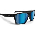 BERTONI Gafas de Sport Polarizadas para Hombre Mujer en TR90 100% UV Block mod. Fulvio (Negro Mate - Lentes Espejo Azul)