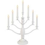 Best Season 636-38 Blanca - Lámpara de mesa (7 velas de luz, madera, 54 x 41 cm aprox.), diseño de candelabro, color blanco