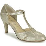 Zapatos dorados de cuero de tacón rebajados con tacón de 7 a 9cm Betty London talla 36 para mujer 