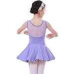 Vestidos lila de gasa de ballet infantiles 5 años para niña 