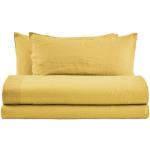 Juego de sábanas amarillos de algodón 180x200 
