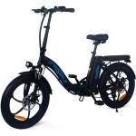 Bicicletas eléctricas negras de aluminio plegables 