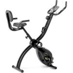 Gymrex - Bicicleta Estática Bici Indoor Para Entrenamiento En Casa Hasta 120 kg Plegable - Negro